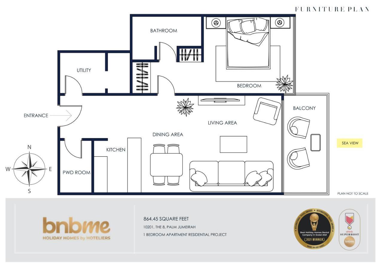 Bnbme - Th8 Palm Hotel Dubaj Zewnętrze zdjęcie
